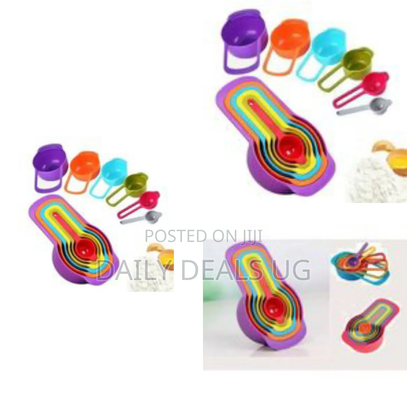 6piece Kitchen Measuring Spoons and Cup Set - Multi-Color
