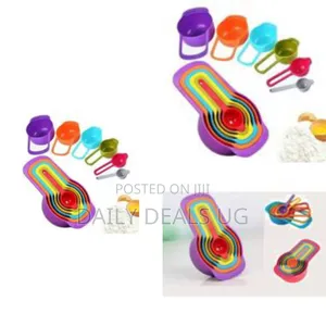 6piece Kitchen Measuring Spoons and Cup Set - Multi-Color