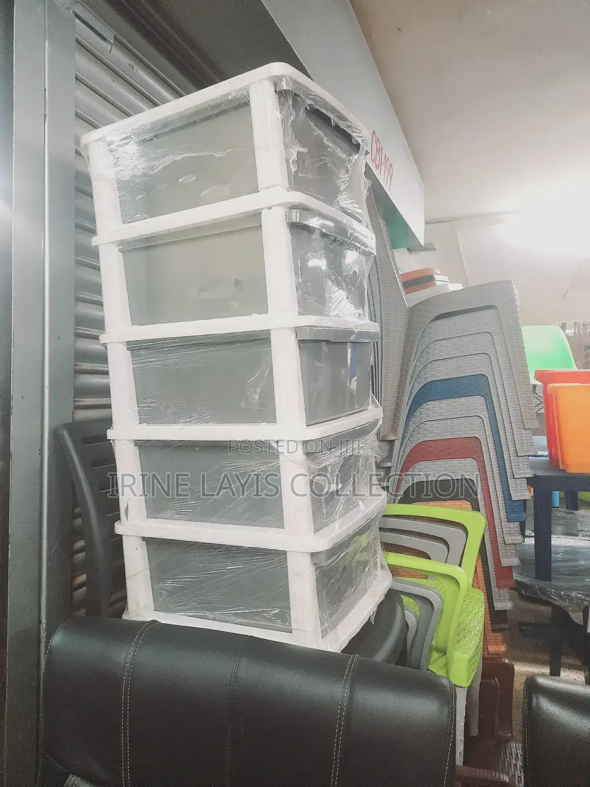 5 Tier Storage Plastic Trolley