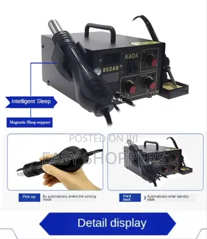 Kada 852ad+ 2 in 1 SMD Hot Air Gun Soldering Station Digital Display