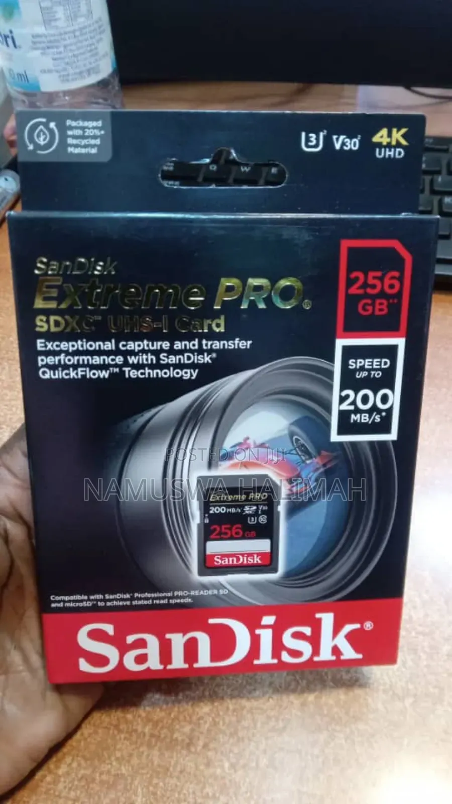 Sandisk 256gb Extreme Pro SDXC Uhs-I Memory Card.
