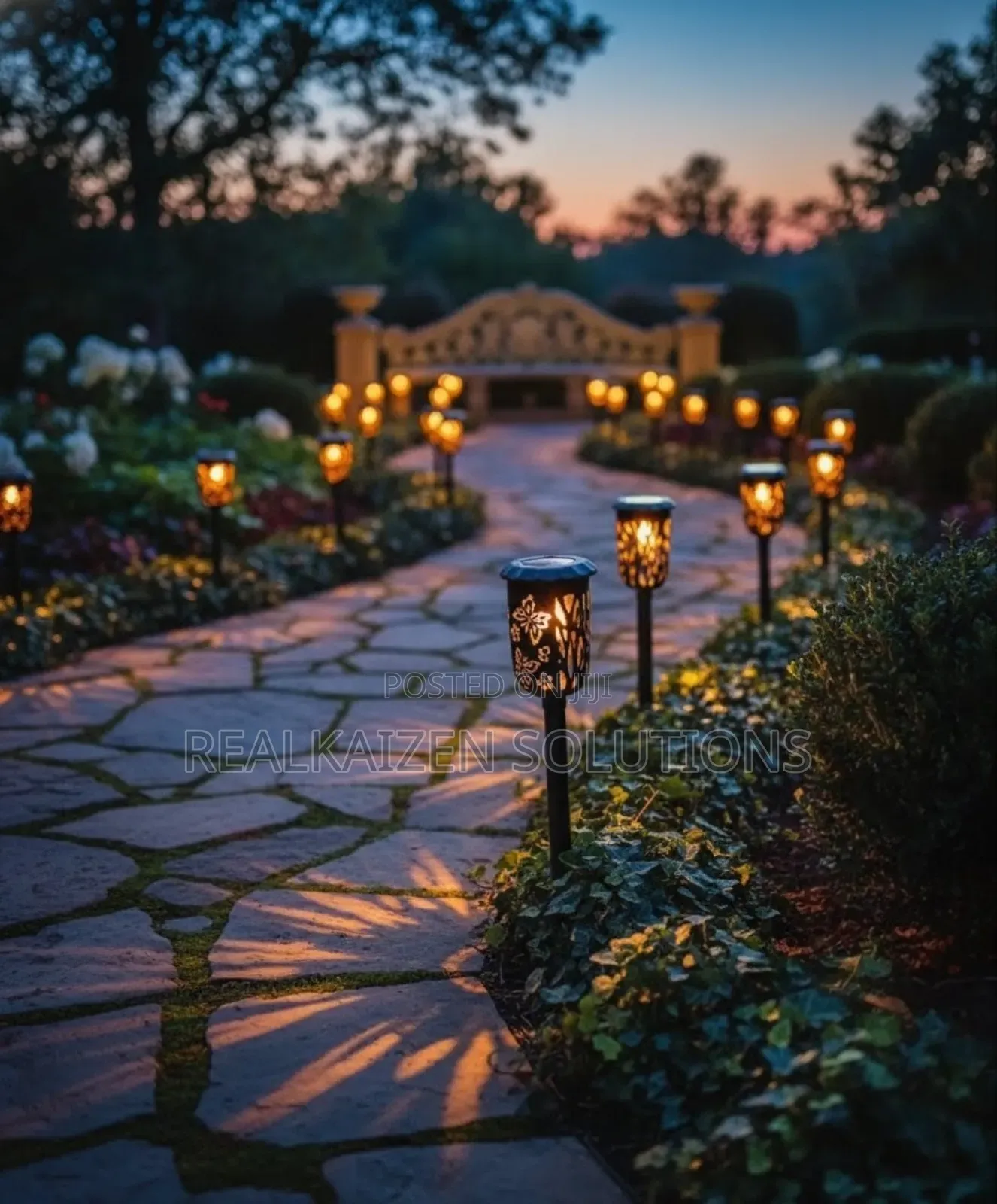 Waterproof Solar Ground Mounted Garden Lamp Light
