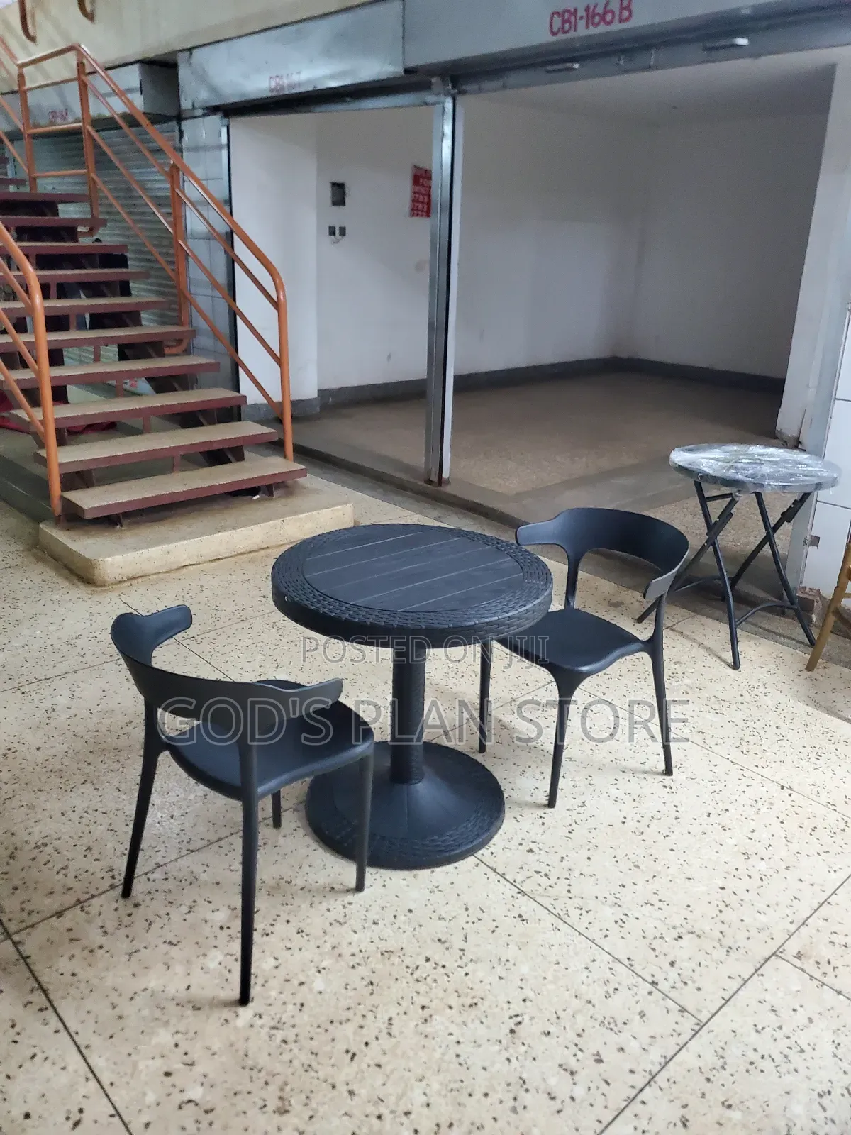 Courtyard Outdoor Plastic Table and Chairs Set