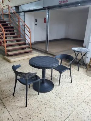 Courtyard Outdoor Plastic Table and Chairs Set