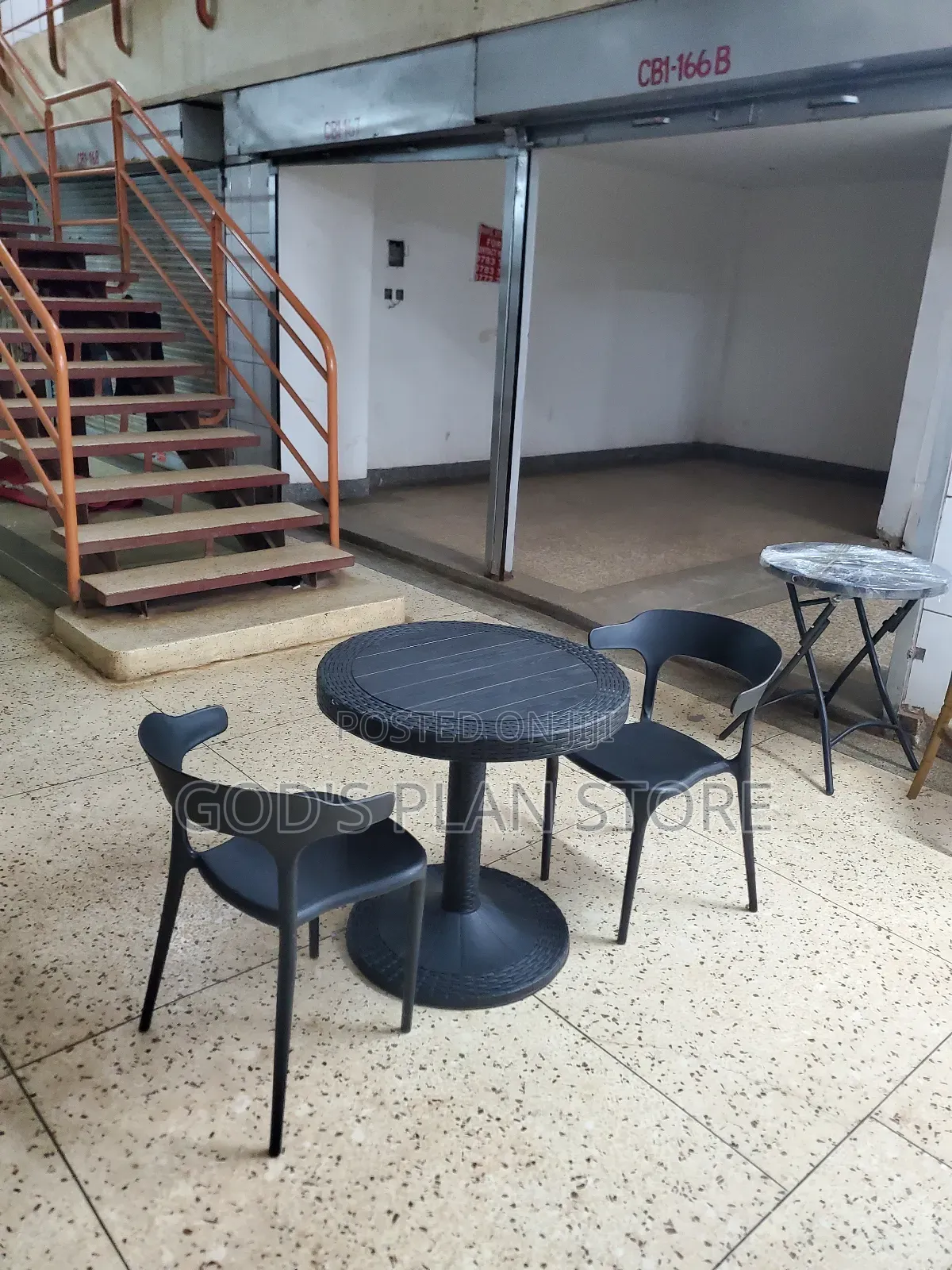 Courtyard Outdoor Plastic Table and Chairs Set