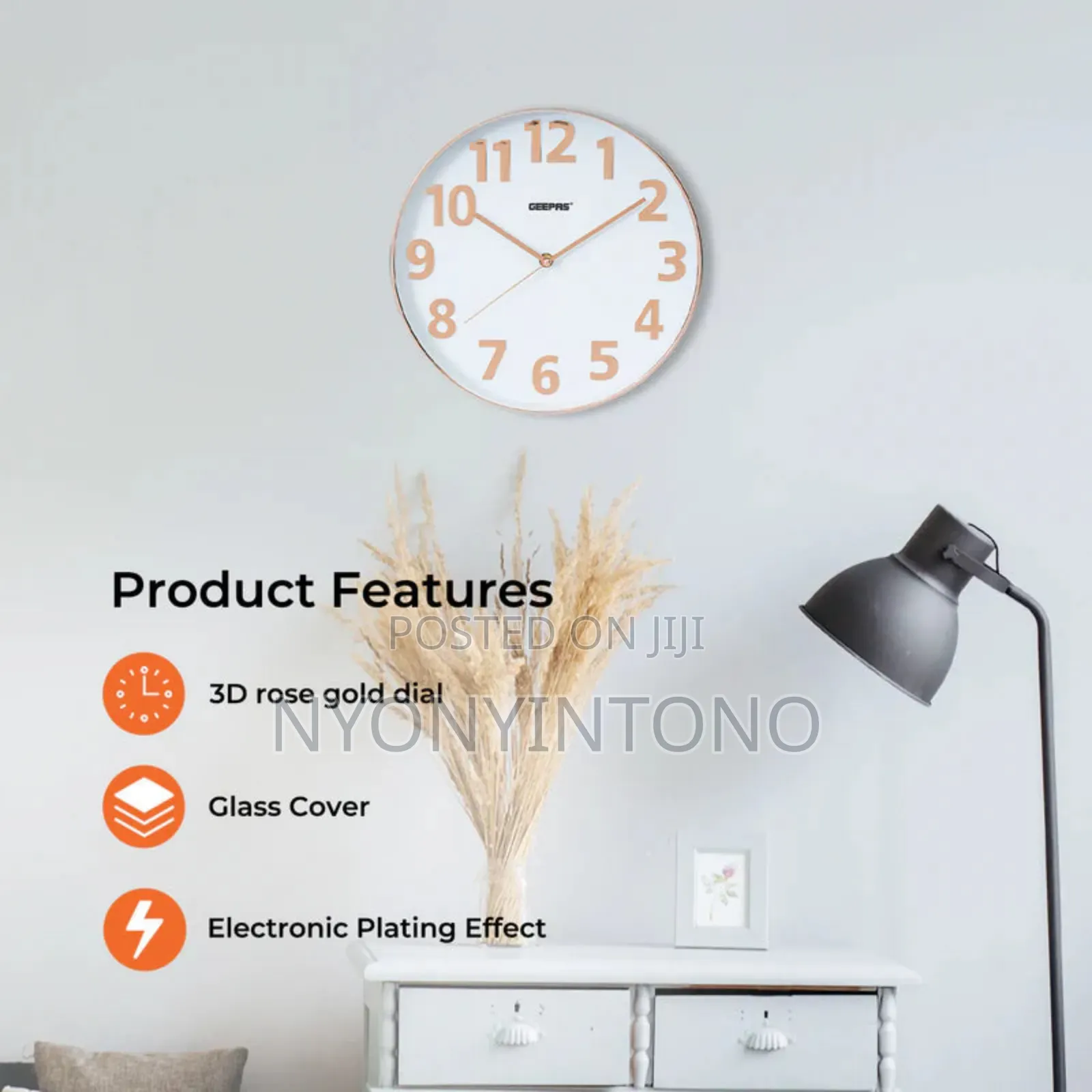Geepas Classic Wall Clock Gwc26013