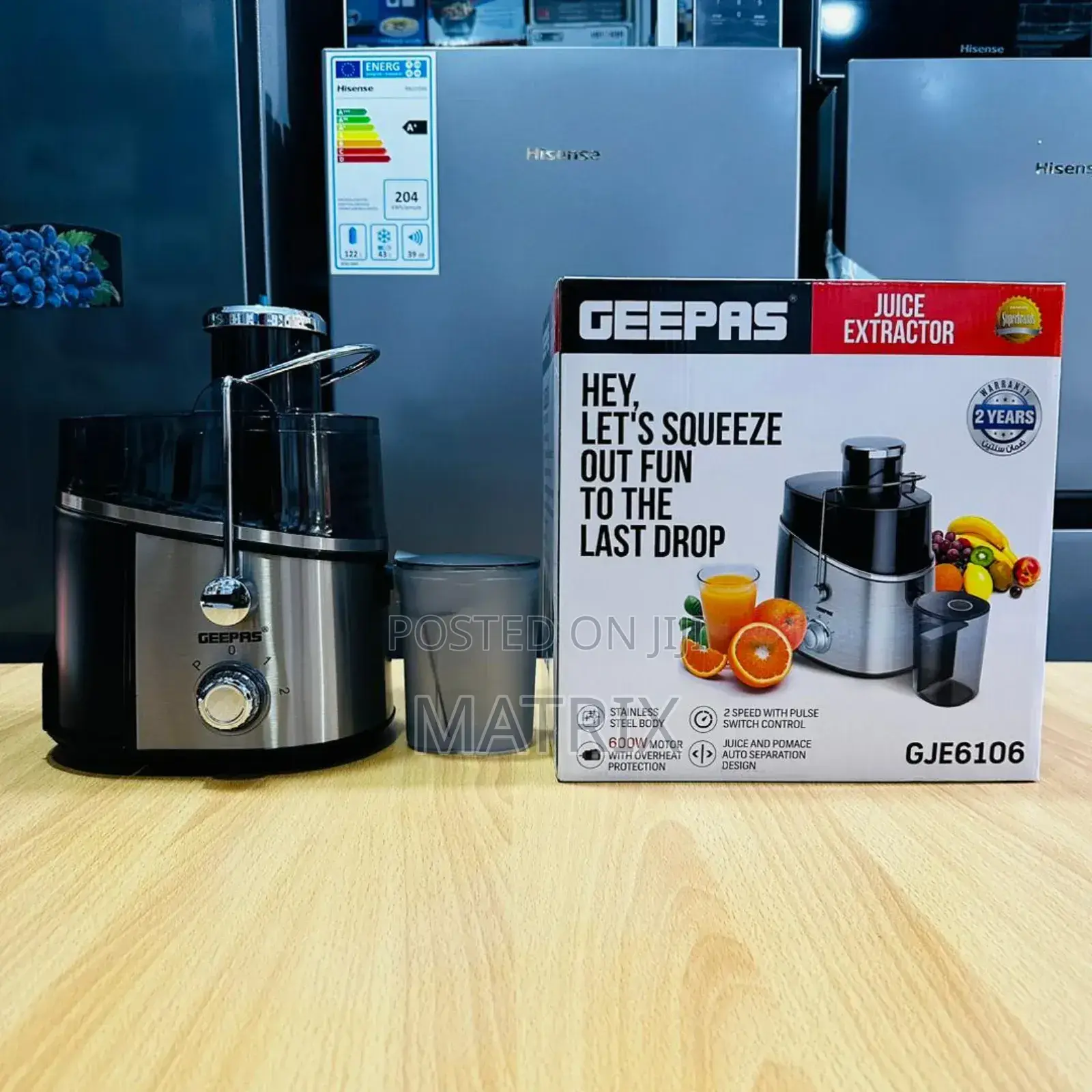 Geepas Gje6106 Juice Extractor Juicer