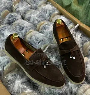 Original Men’S Dark Tan Suede Loro Piano Loafers