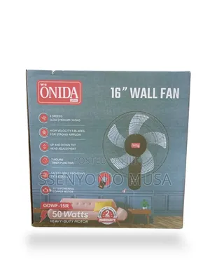 Onida Plus 16-Inch Wall Fan With Remote Control – 50w Powerful Motor,.