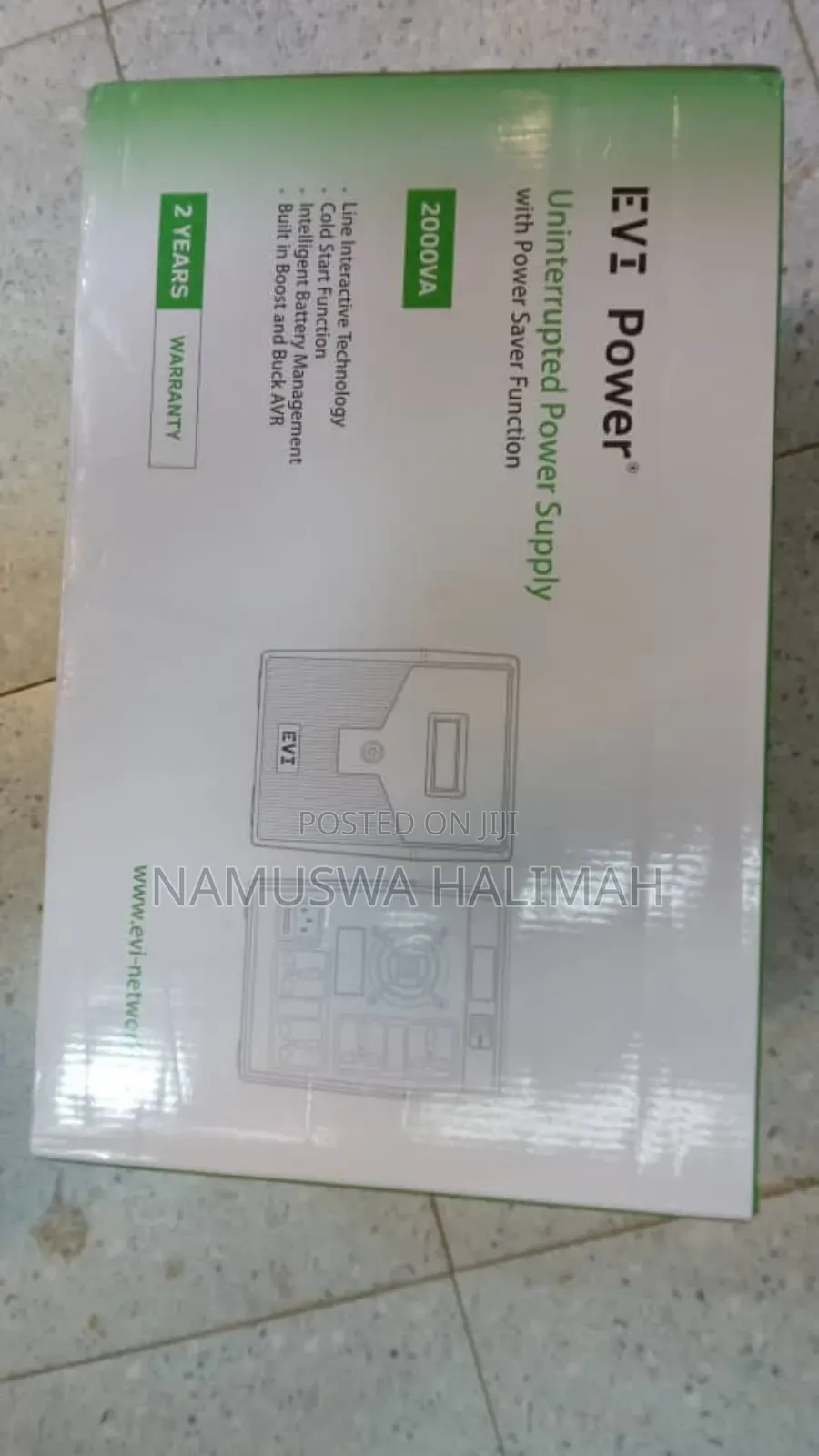 Evi Power Uninterruptible Power Supply (Ups) With a 2000va Capacity