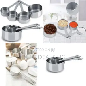 4pcs Measuring Cups Set Stainless Steel Measure Spoons Cookware