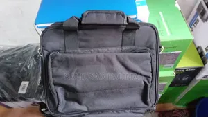 Black Carrying Case, Likely for a Laptop or a Projector.