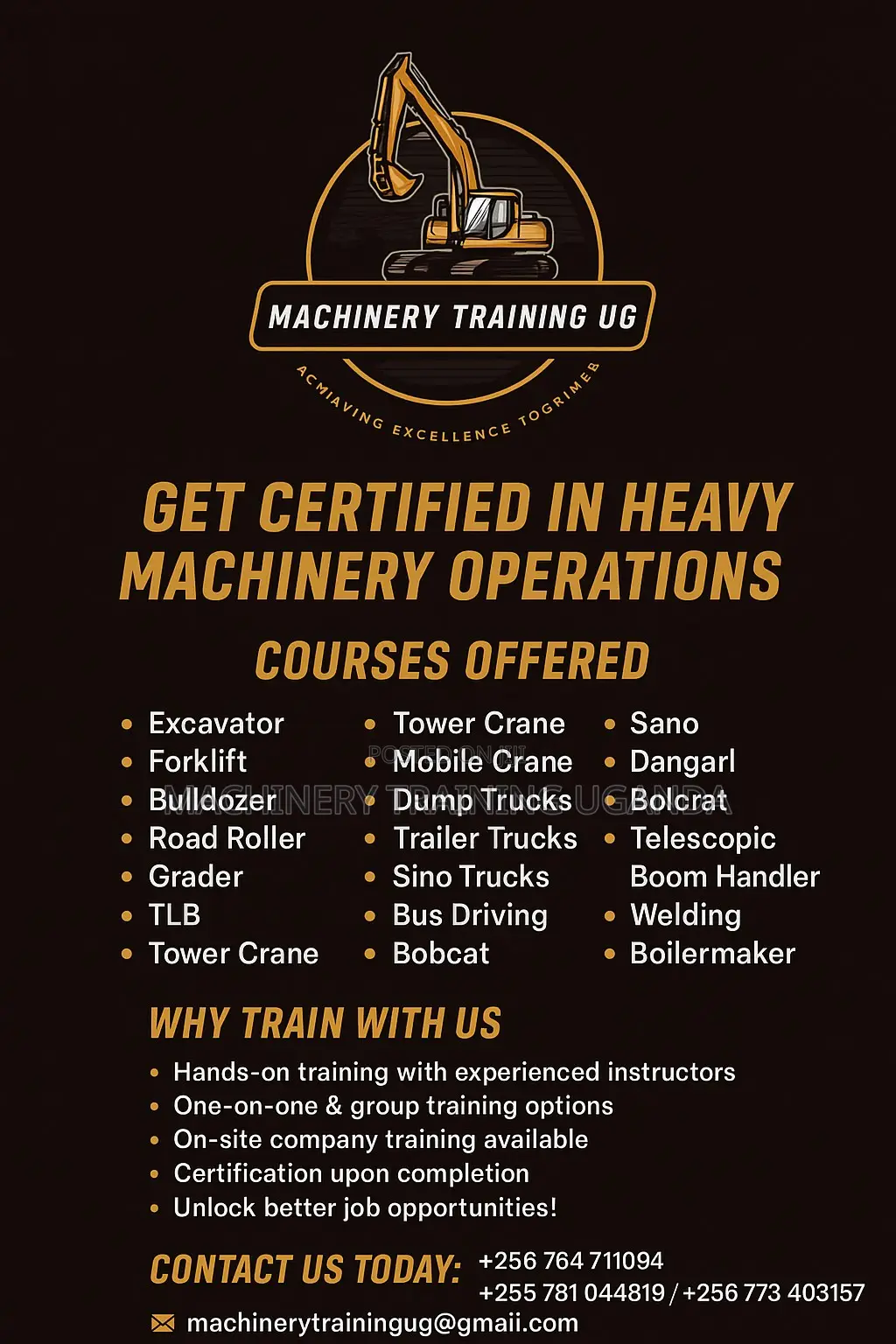 Become a Certified Heavy Machinery Operator – Enroll Now