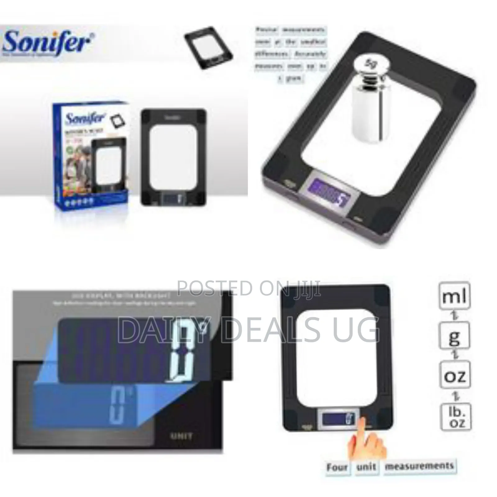 Sonifer Digital Kitchen Scales Usb Charging Lightweight Multi Function