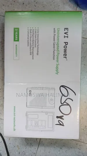 An Evi Power Uninterrupted Power Supply (Ups) With a 650 Va Capacity