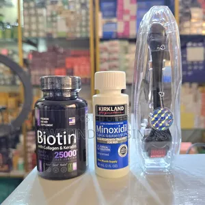 Minoxidil Solution,Biotin Derma Roller for Hair Beard Growth