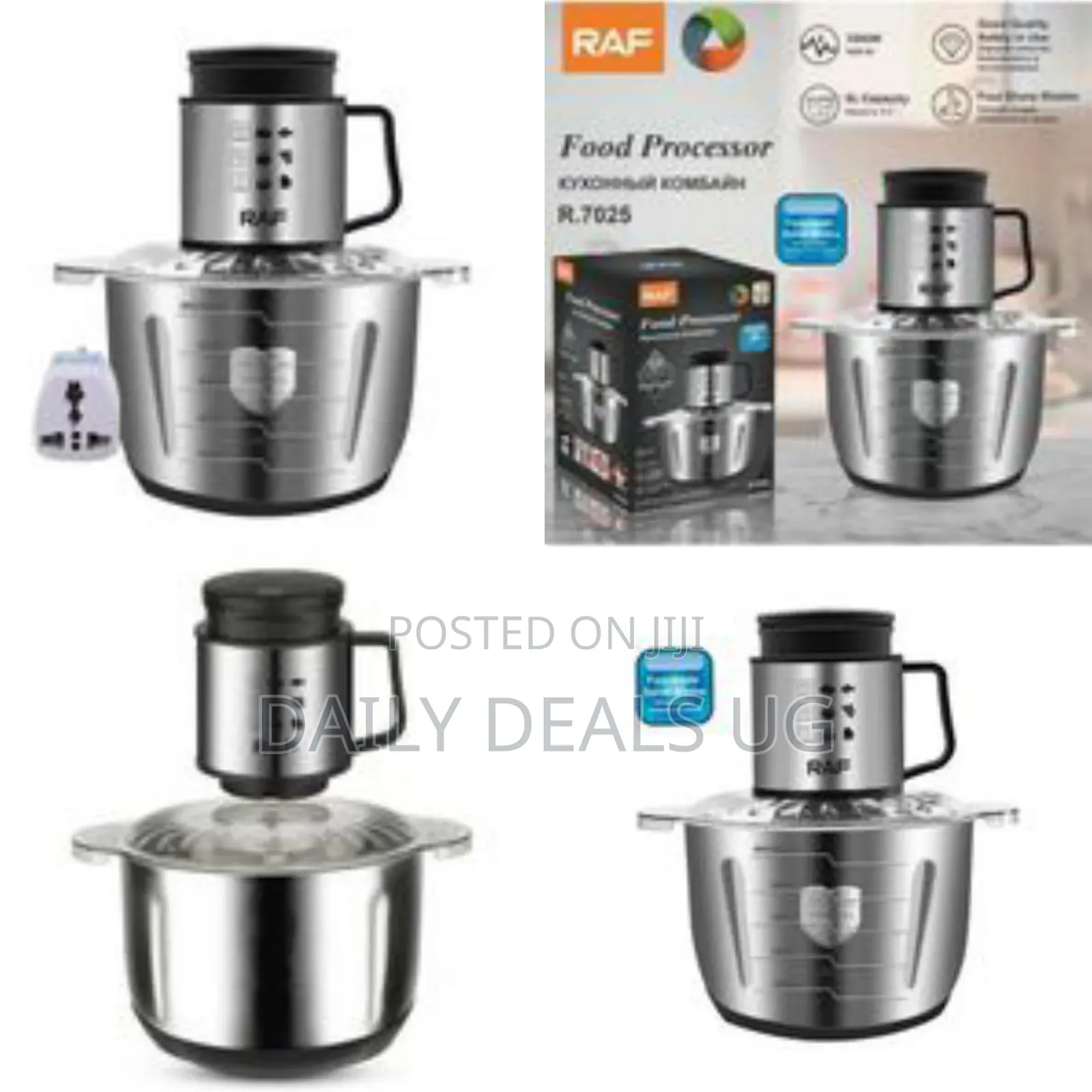 Raf 5l Stainless Steel Meat Grinder Fruit Vegetable Chopper Slicer