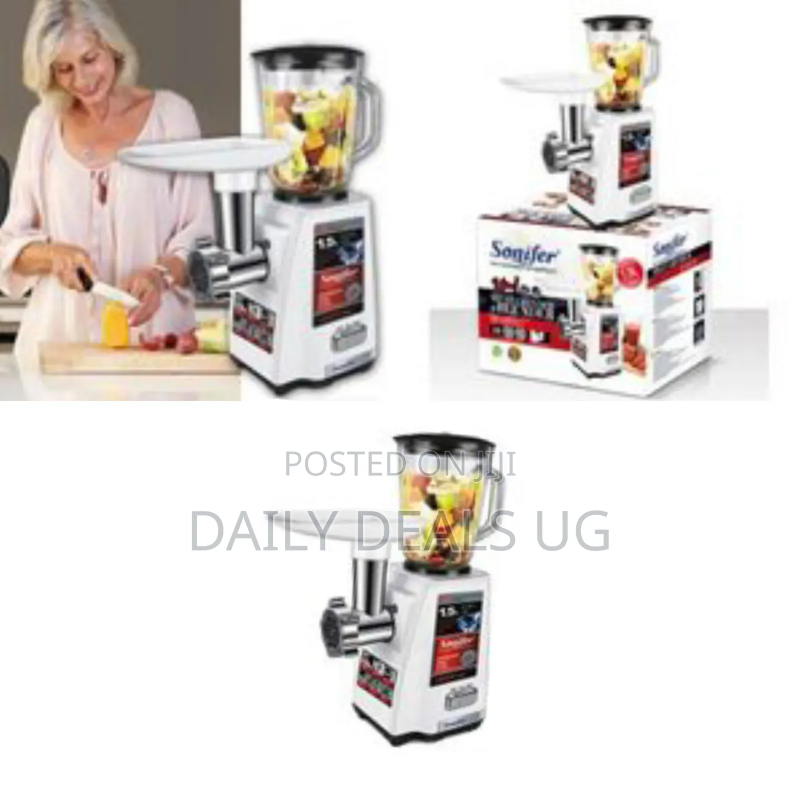 Sonifer 2 In1 Multi-Functional Meat Grinder and Blender-White