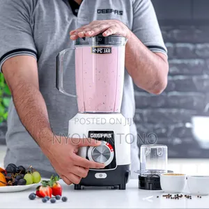 Geepas 2 In 1 Unbreakable Jar Juice Blender With Grinder