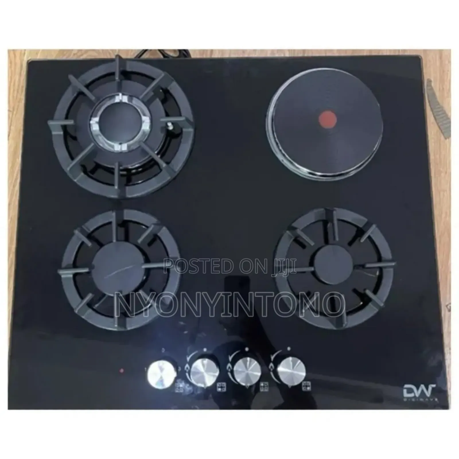 Digi Wave Inbuilt Hobb With 3gas Burners Auto Ignition and 1 Hotplate