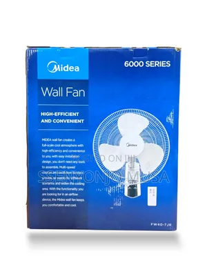 Midea Wall Mounted Fan 16" | Remote Control, 55w Powerful Motor.