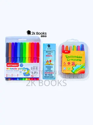 Unique 12 Crayons and 15+ Watercolor Pack