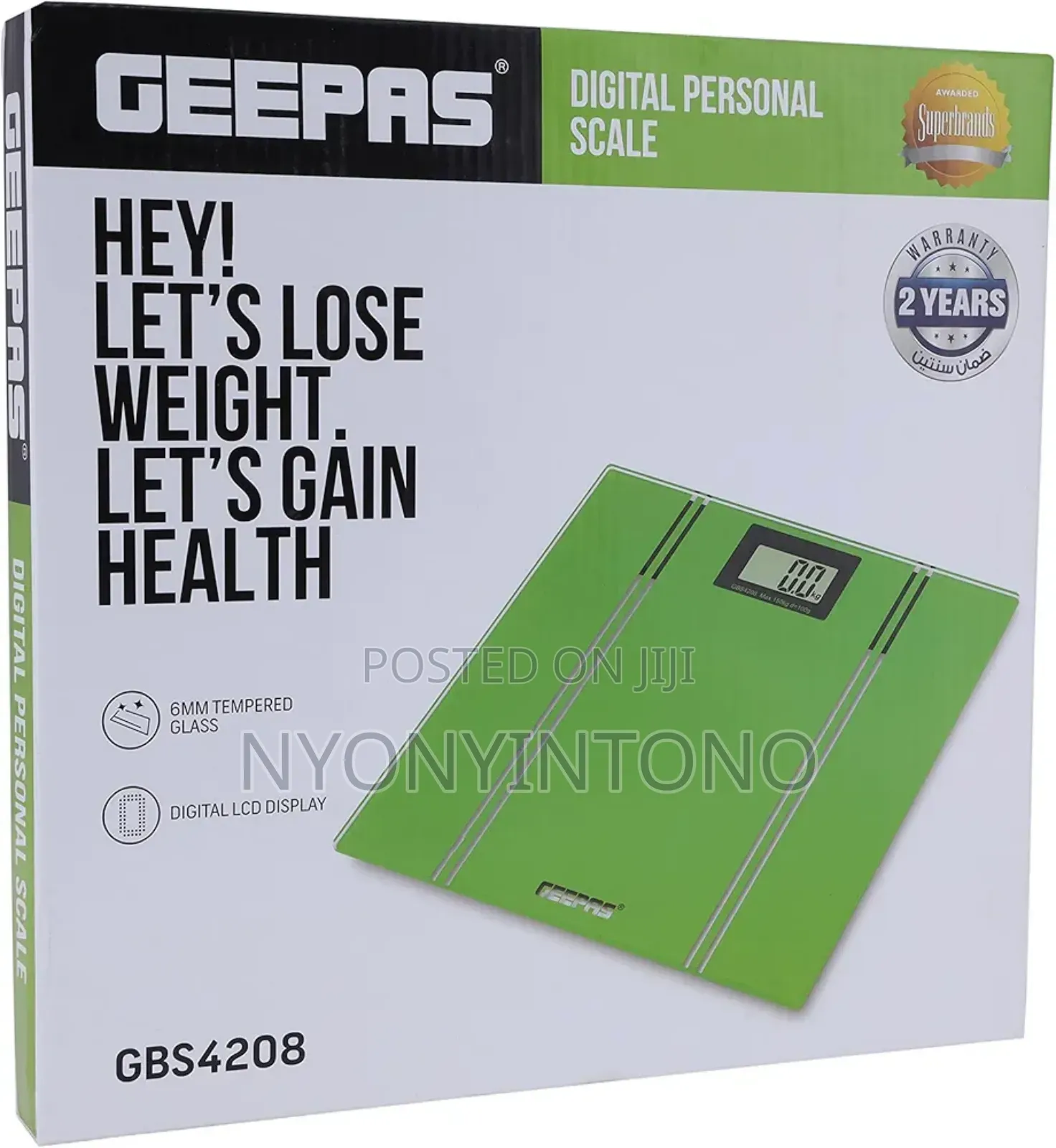 Geepas 150kg Max Digital Multifunctional Weighing Scale Gbs4208