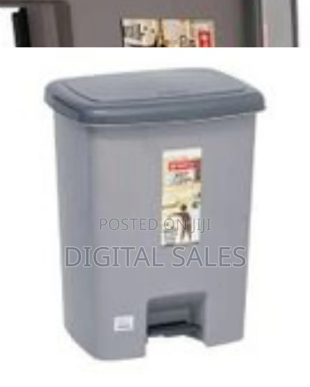10 Litres Multifunctional Outdoor Square Step on Dustbin Plastic Trash