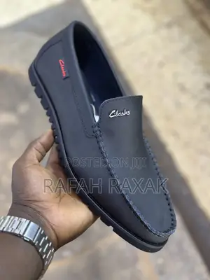 Original Black Flat Sole Clarks Moccasins