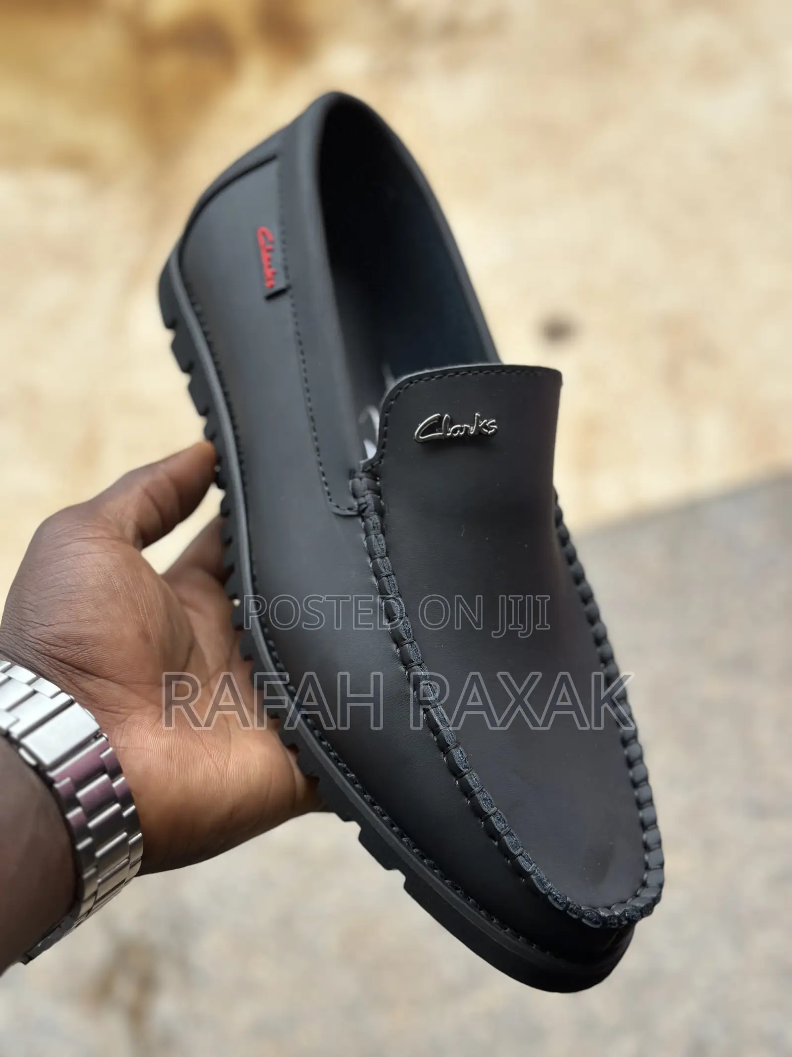 Original Black Flat Sole Clarks Moccasins