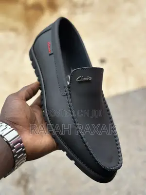 Original Black Flat Sole Clarks Moccasins
