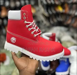 Men’S Red/White Timberland 6 Inch Premium Waterproof Boots