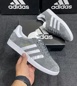 Original Grey Suede Adidas Gazelle Sneakers