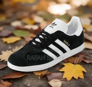 Original Black/White Suede Adidas Gazelle Sneakers