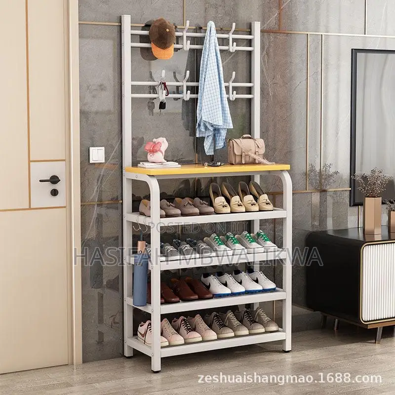 Metallic Shoes Clothes Rack