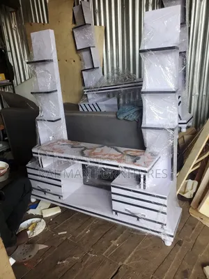Tv Stand Two Aerial White