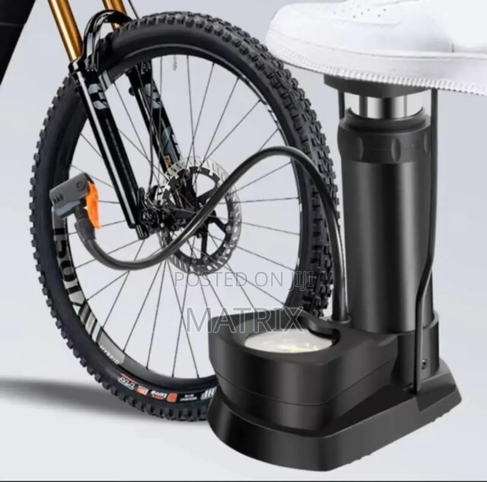 Foot Activated Floor Pump With Gauge Bicycle Air Pump