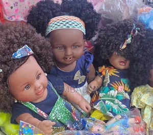 African Newborn Baby Doll Black- Brown