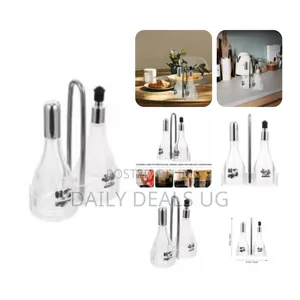 2 PCS Acrylic Vinegar Oil Dispenser Sauce Sprayer Bottle Set