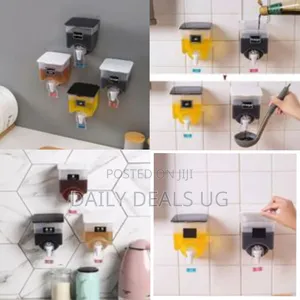 Wall Mounted Oil Sauce Vinegar Seasoning Storage Bottle Dispenser