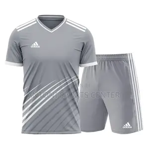 Gray and Light Blue Color Plain Jerseys