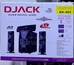 Djack Woofer Sound System Dj-403 With Bluetooth,  Usb, Fm- Black