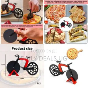 Bicycle Pizza Cutter, Stainless Steel Wheel With Food Grade Non-Stick