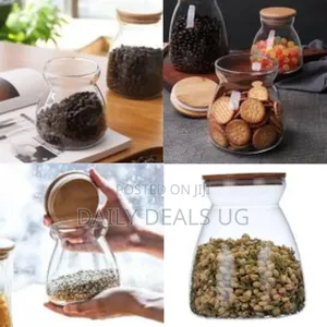 Transparent Kitchen Sealed Glass Food Coffee Sugar Storage Jar
