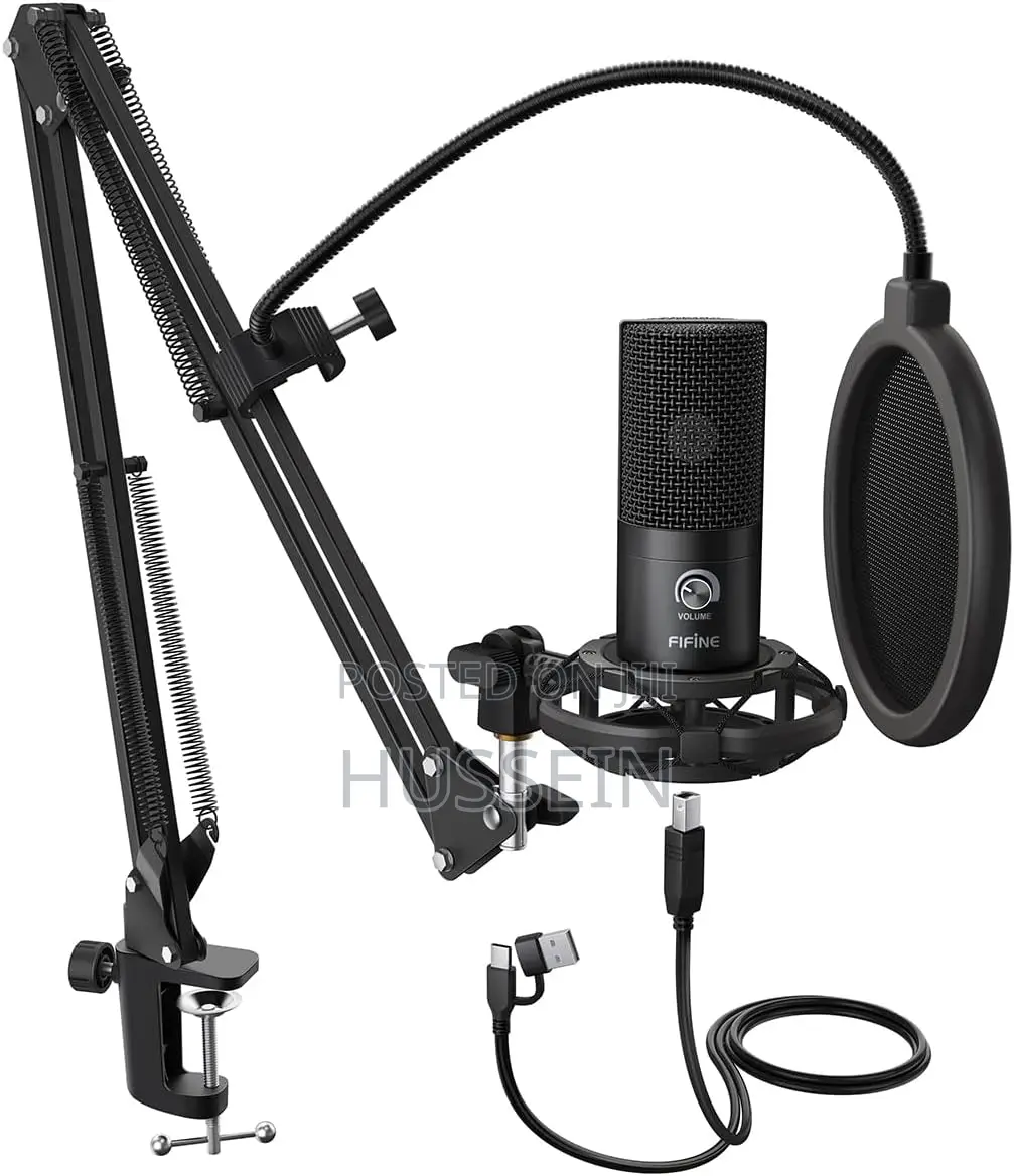 Fifine Studio Condenser Usb Microphone Computer Pc Microphone Kit