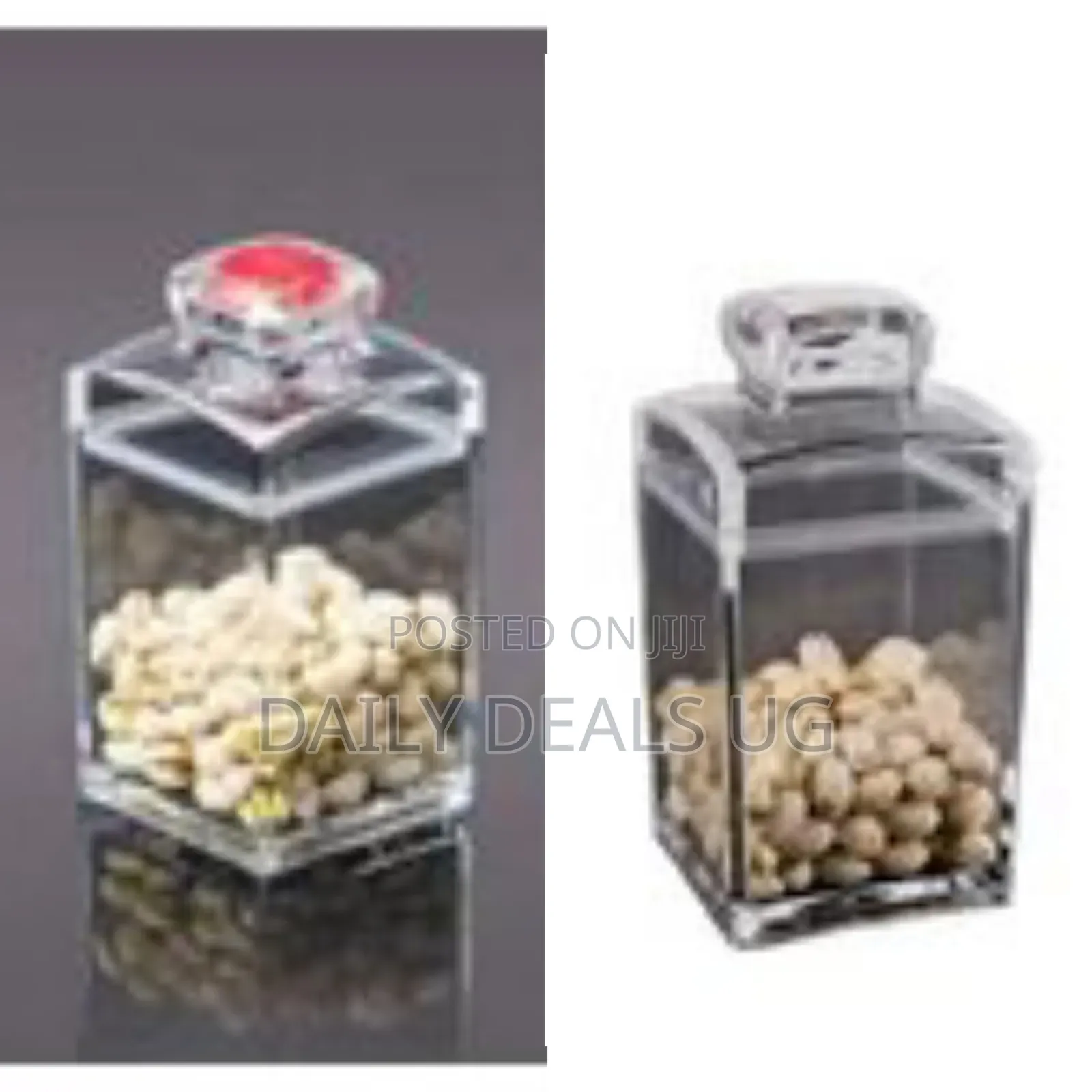 Food Acrylic Container - Airtight Clamp Lids Food Jars Clear Storage
