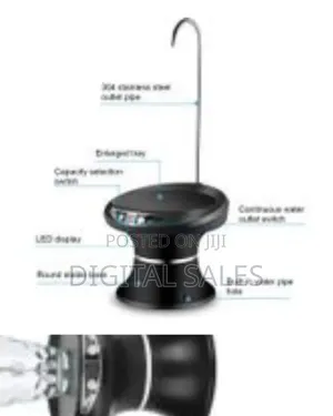 Electric Water Bottle Pump Intelligent 5 Gears Stainless Steel Tube