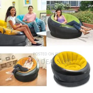 Intex Empire Inflatable Lounge Dorm Camping Bean Bag Chair Lazy Sofa