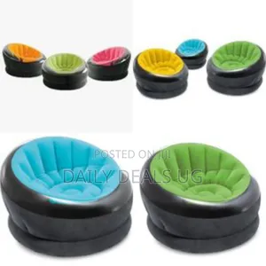 Intex Empire Inflatable Lounge Dorm Camping Bean Bag Chair Lazy Sofa