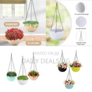 Rattan Waven Urban Home Plastic Flower Pot Hanging Basket